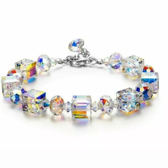 AURORA BOREALIS bracelet w swarovski Crystals - Picture 2 of 8